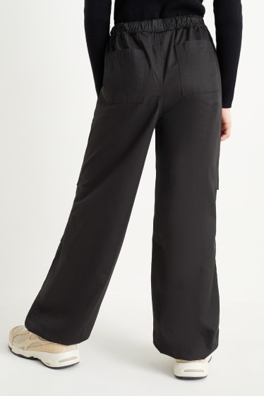 Enfants filles - Pantalon parachute - noir
