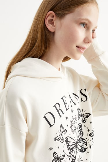 Kinder Mädchen - Hoodie - cremeweiß