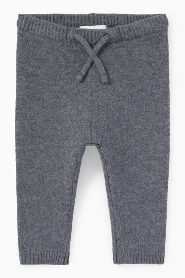 Neonati - Pantaloni in maglia neonati - grigio scuro