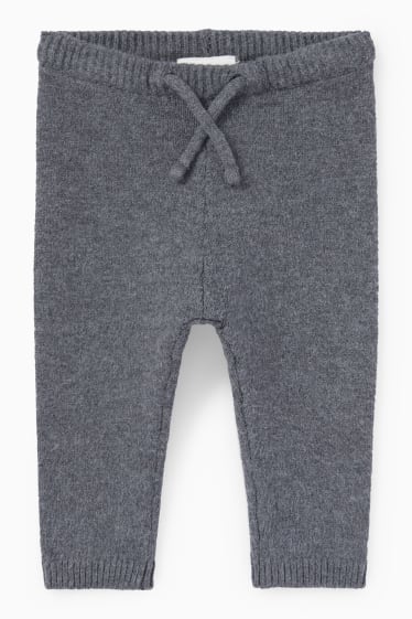 Bébés - Pantalon en maille pour bébé - gris foncé