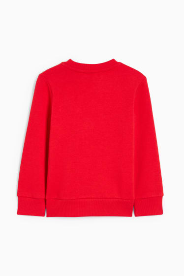Kinderen: jongens - Dino - sweatshirt voor de kerst, met soundeffect - rood