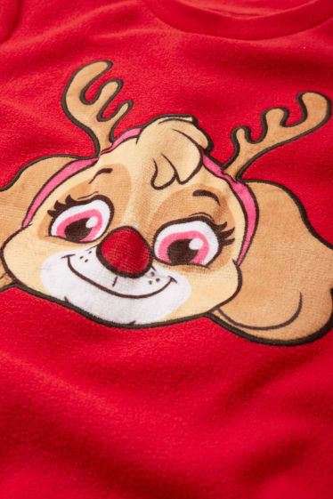 Kinder Mädchen - PAW Patrol - Weihnachts-Fleece-Pyjama - 2 teilig - rot
