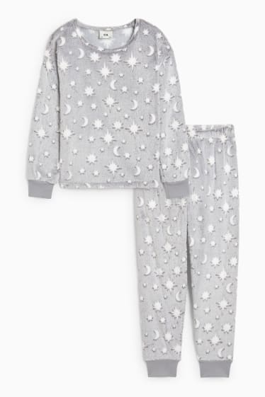 Enfants - Pyjama d’hiver - 2 pièces - à motif - gris