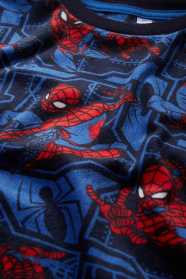 Enfants garçons - Spider-Man - pyjama d’hiver - 2 pièces - bleu foncé