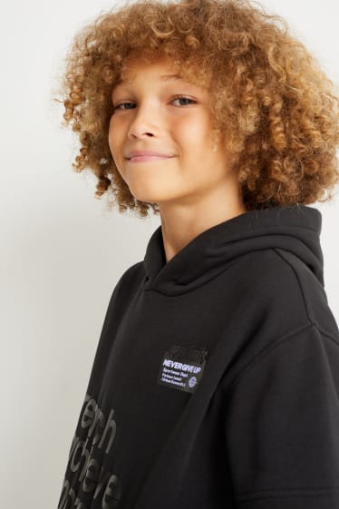 Kinderen: jongens - Hoodie - 2-in-1-look - zwart