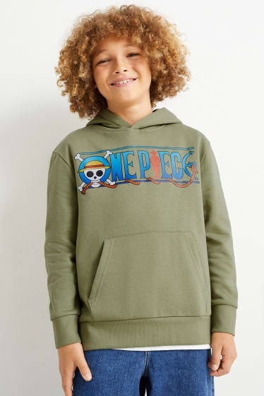 Kinder - One Piece - Hoodie - grün