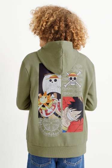 Dzieci - One Piece - bluza z kapturem - zielony