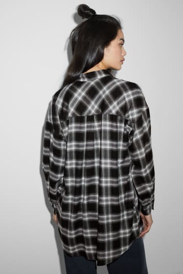 Donna - CLOCKHOUSE - blusa di flanella - a quadretti - nero