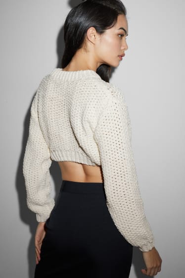 Teens & young adults - CLOCKHOUSE - cropped jumper - cremewhite