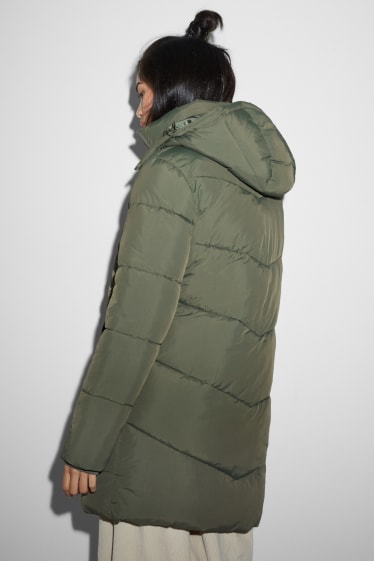 Ragazzi e giovani - CLOCKHOUSE - cappotto trapuntato con cappuccio - verde