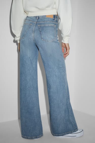 Joves - CLOCKHOUSE - wide leg jeans - high waist - texà blau clar
