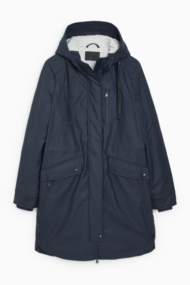 Damen - Parka mit Kapuze - dunkelblau