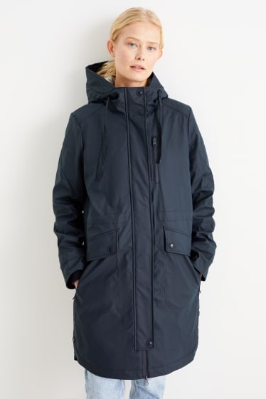 Donna - Parka con cappuccio - blu scuro