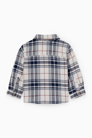 Baby Jungen - Baby-Flanellhemd - kariert - blau