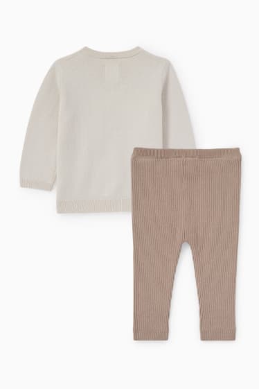 Bébés filles - Ourson - ensemble pour bébé - 2 pièces - beige
