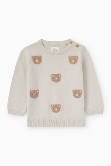 Babys - Bärchen - Baby-Outfit - 2 teilig - beige