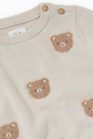 Bébés - Ourson - ensemble pour bébé - 2 pièces - beige