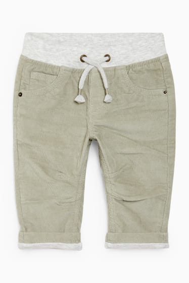 Babys - Babybroek van corduroy - thermobroek - bruin / beige