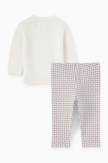 Bébés filles - Ourson - ensemble pour bébé - 2 pièces - blanc crème