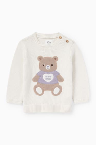 Bébés filles - Ourson - ensemble pour bébé - 2 pièces - blanc crème