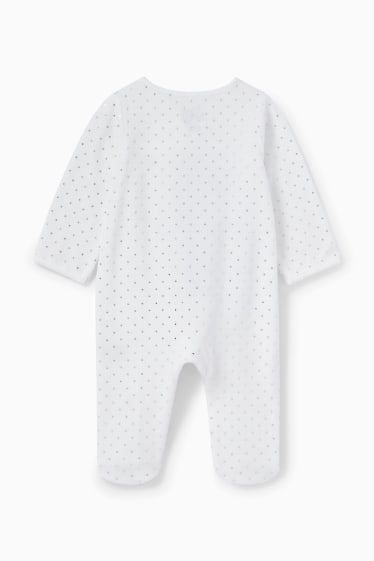 Neonati - Minnie - pigiama neonati - pois - bianco