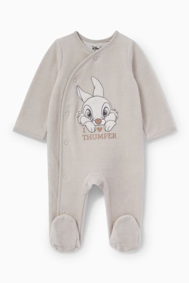 Niemowlęta - Bambi - piżama niemowlęca - jasnoszary