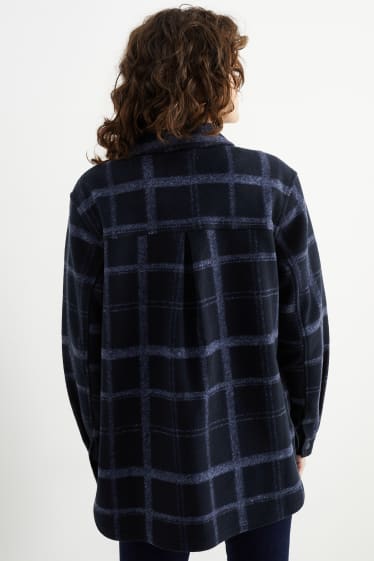 Women - Shacket - check - dark blue