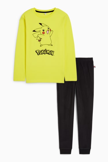 Kinderen - Pokémon - fleece pyjama - 2-delig - geel