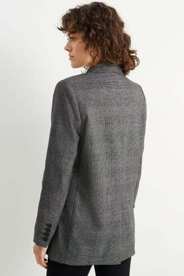 Women - Oversized blazer - check - dark gray