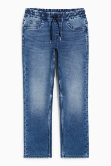 Kinderen - Straight jeans - thermojeans - jeansblauw