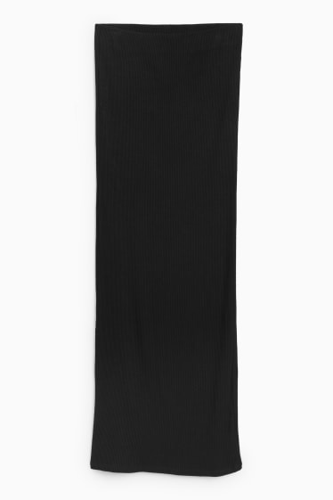 Ados & jeunes adultes - CLOCKHOUSE - jupe en maille - noir