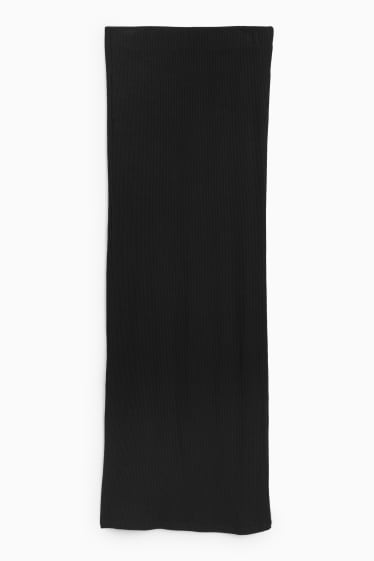 Donna - Gonna in maglia - nero