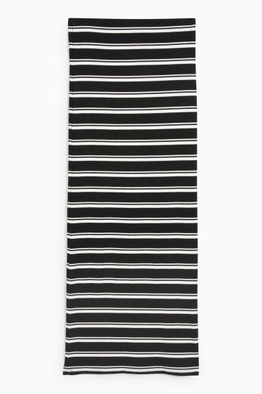 Teens & young adults - CLOCKHOUSE - knitted skirt - striped - black