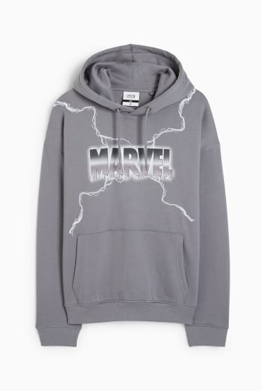 Hommes - Sweat à capuche - Marvel - gris