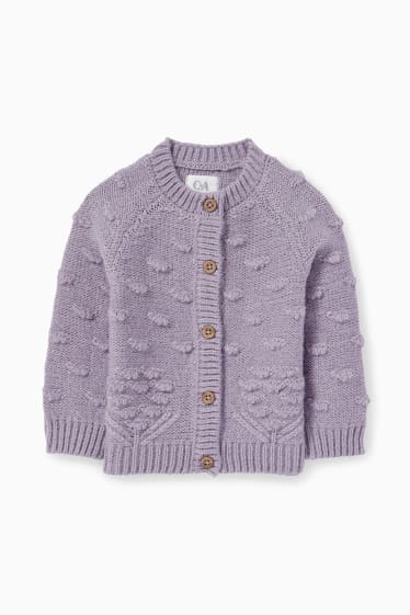 Baby Mädchen - Baby-Strickjacke - hellviolett