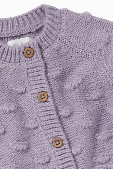 Baby Mädchen - Baby-Strickjacke - hellviolett