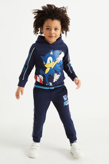 Kinderen: jongens - Sonic - set - hoodie en T-shirt - 2-delig - donkerblauw