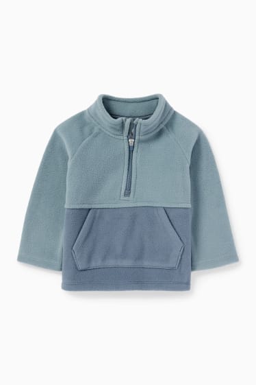 Babys - Baby-Fleece-Sweatshirt - blau / grau