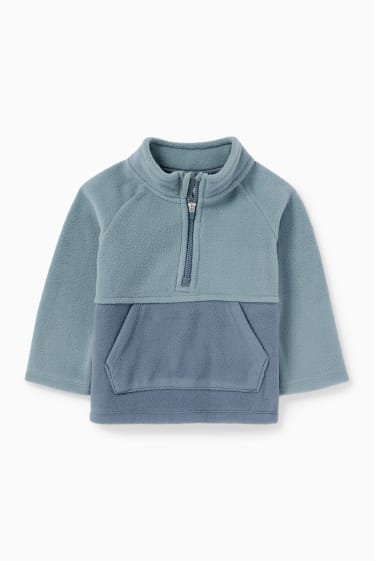 Bébés - Sweat en polaire pour bébé - bleu / gris