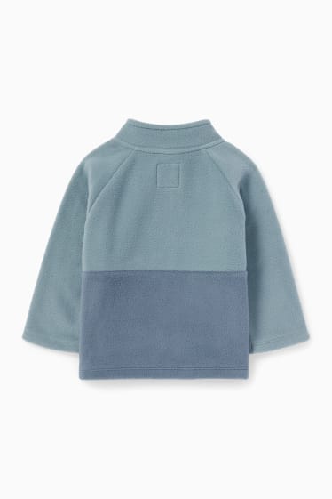 Babys - Babytrui van fleece - blauw / grijs