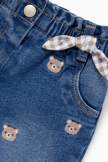 Babys - Baby-spijkerbroek - met patroon - jeanslichtblauw