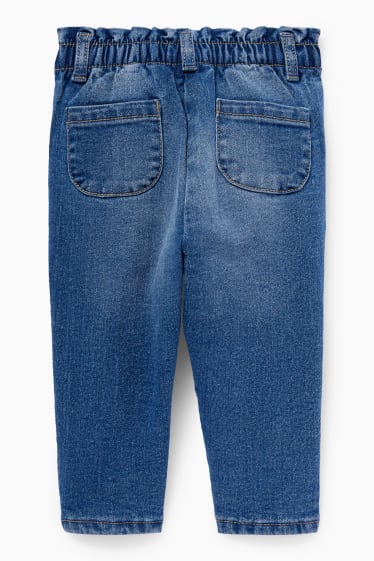 Babys - Baby-Jeans - gemustert - helljeansblau