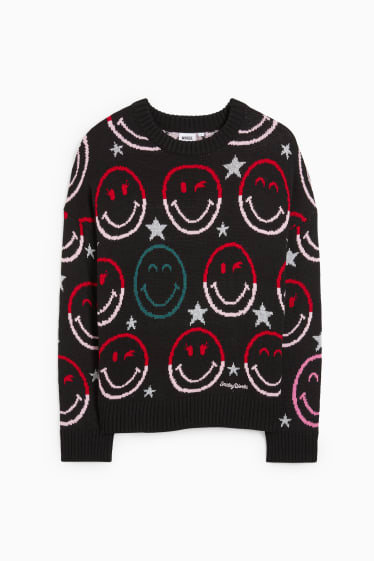 Ragazzi e giovani - CLOCKHOUSE - maglione - SmileyWorld® - nero