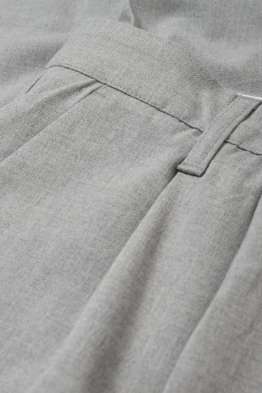 Femmes - Pantalon de toile - mid waist - wide leg - gris