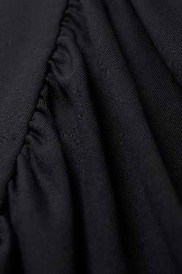 Damen - One-Shoulder-Kleid - schwarz