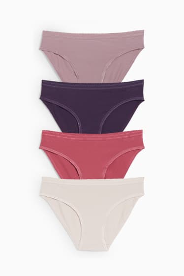 Donna - Confezione da 4 - slip - rosa scuro