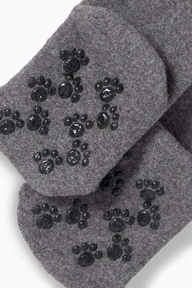 Bébés garçons - Pingouin - collants antidérapants de Noël pour bébé - gris foncé