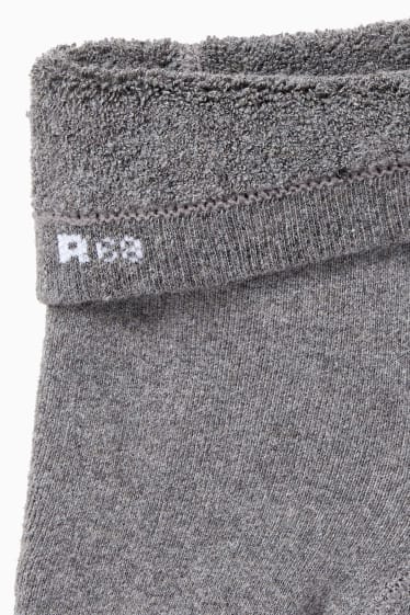 Bébés garçons - Pingouin - collants antidérapants de Noël pour bébé - gris foncé