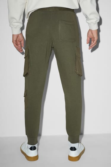 Home - Pantalons de xandall cargo - verd fosc
