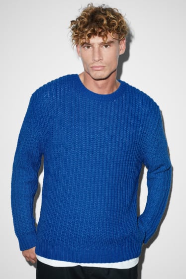 Mężczyźni - Sweter - niebieski